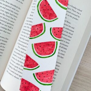 8. long paintbrush art and watercolour bookmarks