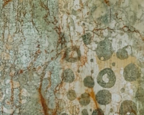 Sabini - detail of shellac burn